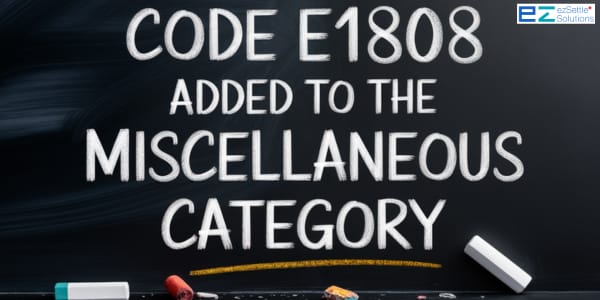 code e1808 added to the miscellaneous category