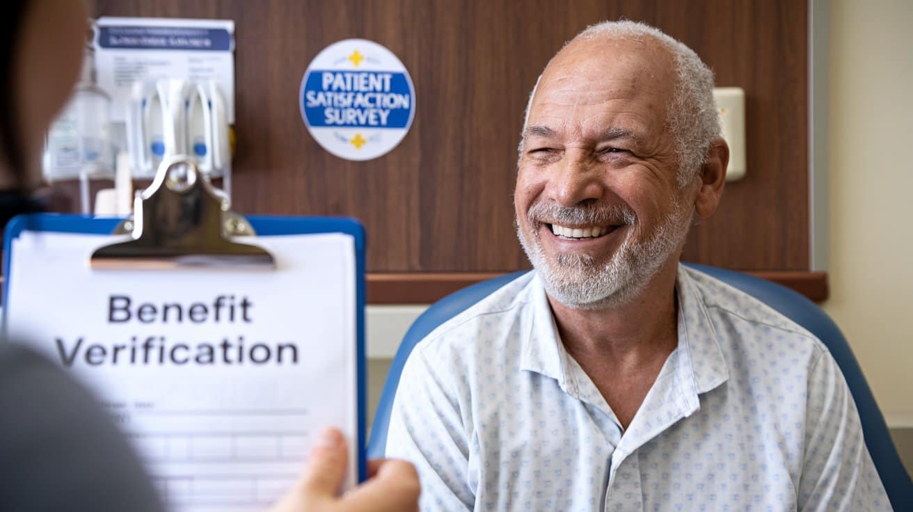 a patient is happy as his overall experience at the hospital was good . this all happened because of accurate benefit verification